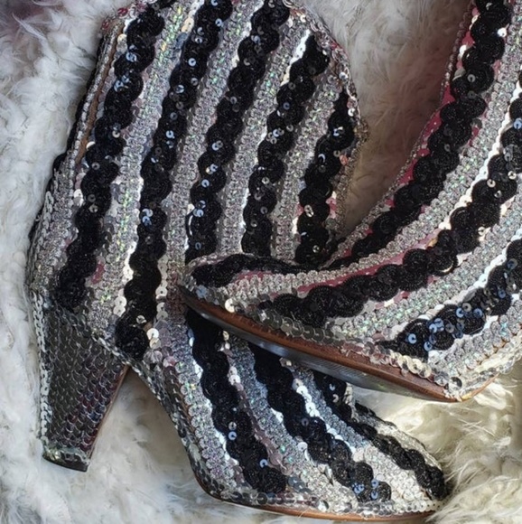 Vintage Sequin Boots Cowgirl - Picture 2 of 4
